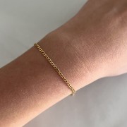 Srebrna pozłacana bransoletka PANCERKA