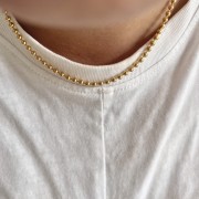 Srebrny pozłacany naszyjnik choker KULKA