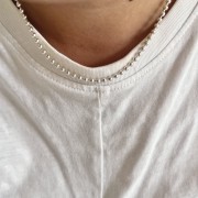 Srebrny naszyjnik choker KULKA
