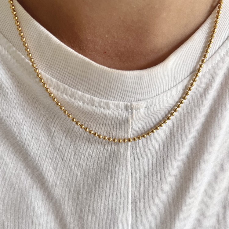 Srebrny pozłacany naszyjnik KULKA mini