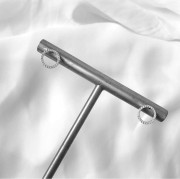 Srebrne kolczyki koła z cyrkoniami