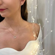 Srebrne kolczyki koła z cyrkoniami BŁYSK