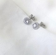 Srebrne kolczyki z cyrkoniami STYLOWE