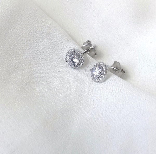 Srebrne kolczyki z cyrkoniami STYLOWE