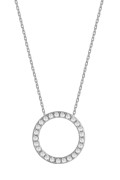 Srebrny naszyjnik koło z cyrkoniami