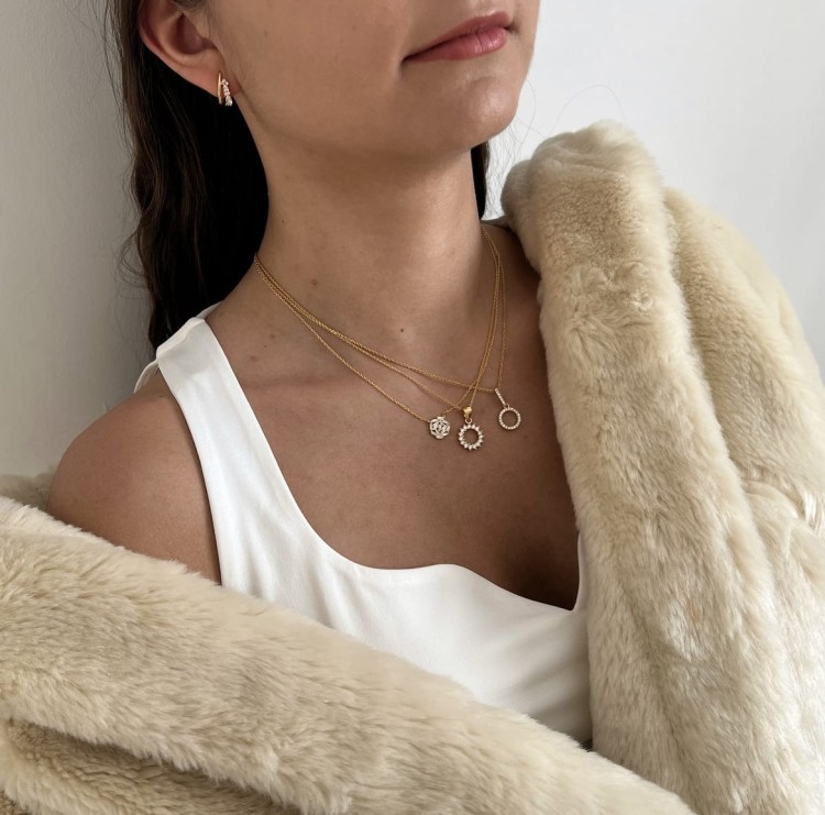 Srebrny naszyjnik z cyrkoniami BŁYSK