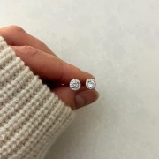 Srebrne kolczyki z cyrkoniami ELEGANCJA