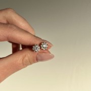 Srebrne pozłacane kolczyki z cyrkoniami koła CYRKONIOWE