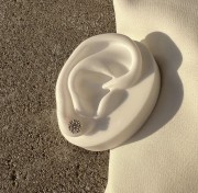 Srebrne pozłacane kolczyki z cyrkoniami koła CYRKONIOWE