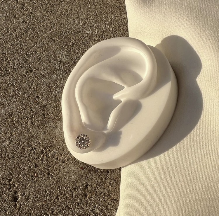 Srebrne pozłacane kolczyki z cyrkoniami koła CYRKONIOWE