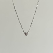 Srebrny naszyjnik z cyrkoniami SERCE NA CODZIEŃ