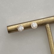 Srebrne pozłacane kolczyki z cyrkoniami STYLOWE