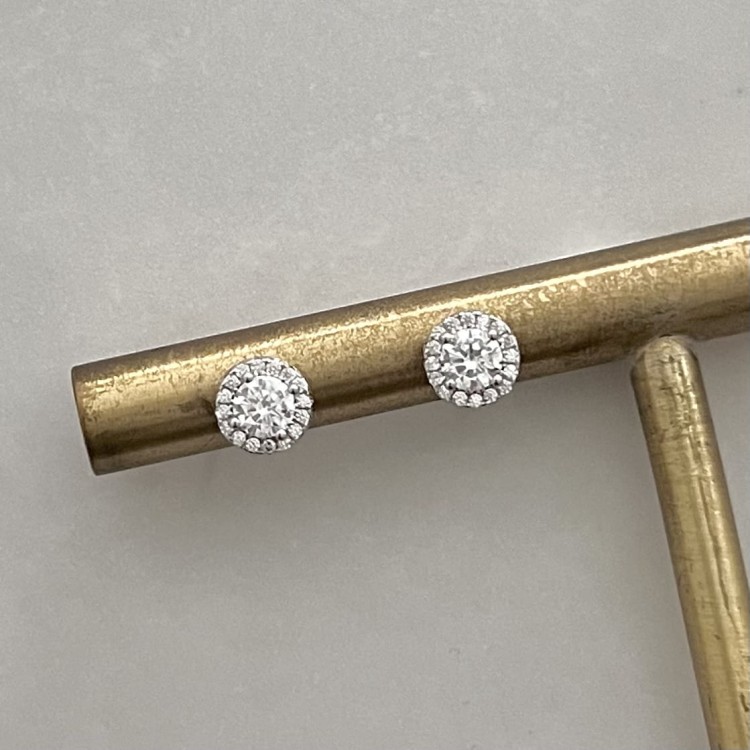 Srebrne kolczyki z cyrkoniami STYLOWE