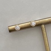 Srebrne pozłacane kolczyki z cyrkoniami ELEGANCJA