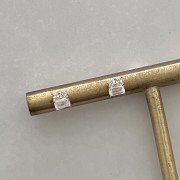 Srebrne pozłacane kolczyki z cyrkoniami mini błysk