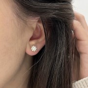 Srebrne pozłacane kolczyki z cyrkoniami CYRKONIOWE