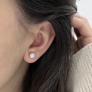 Srebrne kolczyki z cyrkoniami ELEGANCJA