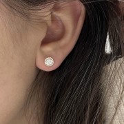 Srebrne pozłacane kolczyki z cyrkoniami STYLOWE