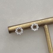 Srebrne kolczyki z cyrkoniami złociste