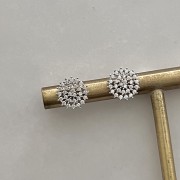 Srebrne kolczyki z cyrkoniami KOŁA