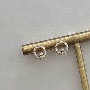 Srebrne pozłacane kolczyki z cyrkoniami KOŁA