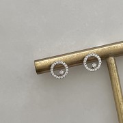 Srebrne kolczyki z cyrkoniami KOŁA