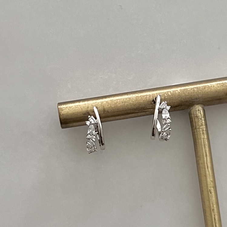 Srebrne kolczyki z cyrkoniami SREBRNY BLASK