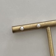 Srebrne pozłacane kolczyki z perełkami