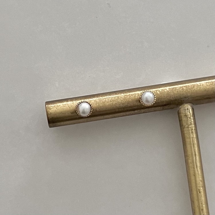 Srebrne pozłacane kolczyki z perełkami