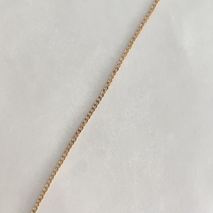 Srebrna pozłacana bransoletka na kostkę PANCERKA