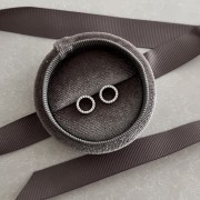 Srebrne kolczyki koła z cyrkoniami 9mm