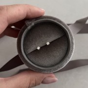 Srebrne pozłacane kolczyki z cyrkonią 3mm DROBNE