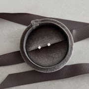 Srebrne pozłacane kolczyki z cyrkonią 3mm DROBNE