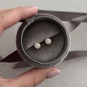 Srebrne pozłacane kolczyki z cyrkoniami STYLOWE