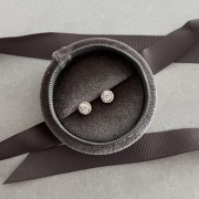 Srebrne pozłacane kolczyki z cyrkoniami STYLOWE