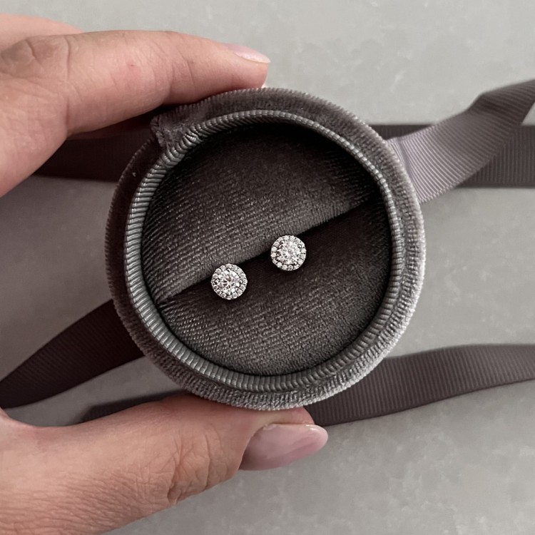 Srebrne kolczyki z cyrkoniami STYLOWE