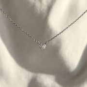 Srebrny naszyjnik z cyrkoniami SERCE NA CODZIEŃ