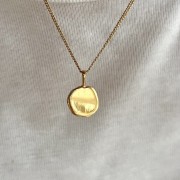 Srebrny pozłacany naszyjnik SUROWY