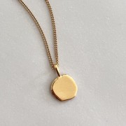 Srebrny pozłacany naszyjnik SUROWY