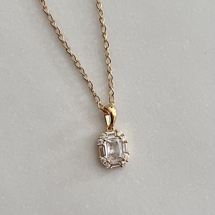 Srebrny pozłacany naszyjnik WYTWORNY