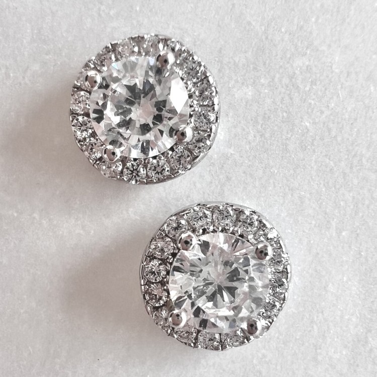 Srebrne kolczyki z cyrkoniami STYLOWE