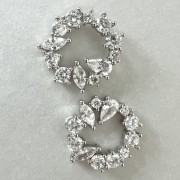 Srebrne kolczyki koła z cyrkoniami ROSA