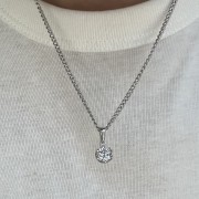 Srebrny naszyjnik z cyrkonią LUKSUS