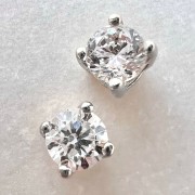 Srebrne kolczyki z cyrkonią 3mm DROBNE