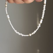 Bransoletka na kostkę PERŁA kamienie naturalne