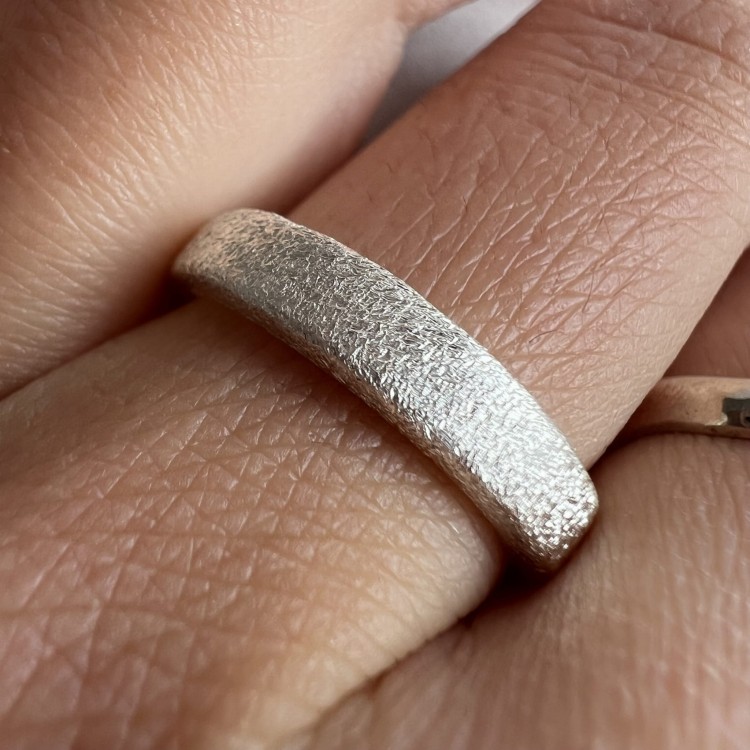 Srebrny  pierścionek MATOWY