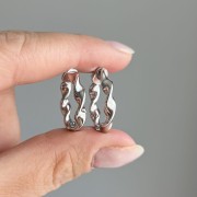 Srebrne kolczyki koła POKRĘCONE