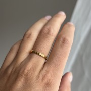 Srebrny pozłacany pierścionek KULKA