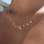 Srebrny naszyjnik kryształ górski SPOKÓJ