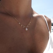 Srebrny naszyjnik masa perłowa RADOŚĆ